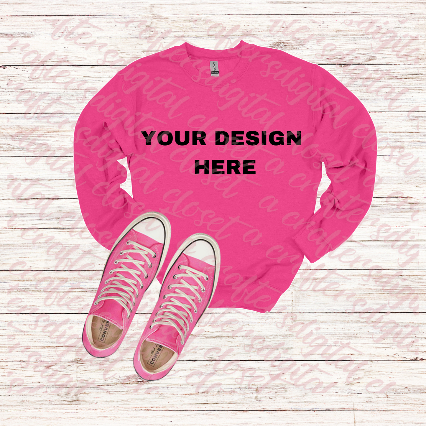 Pink Sweater Mock Up PNG
