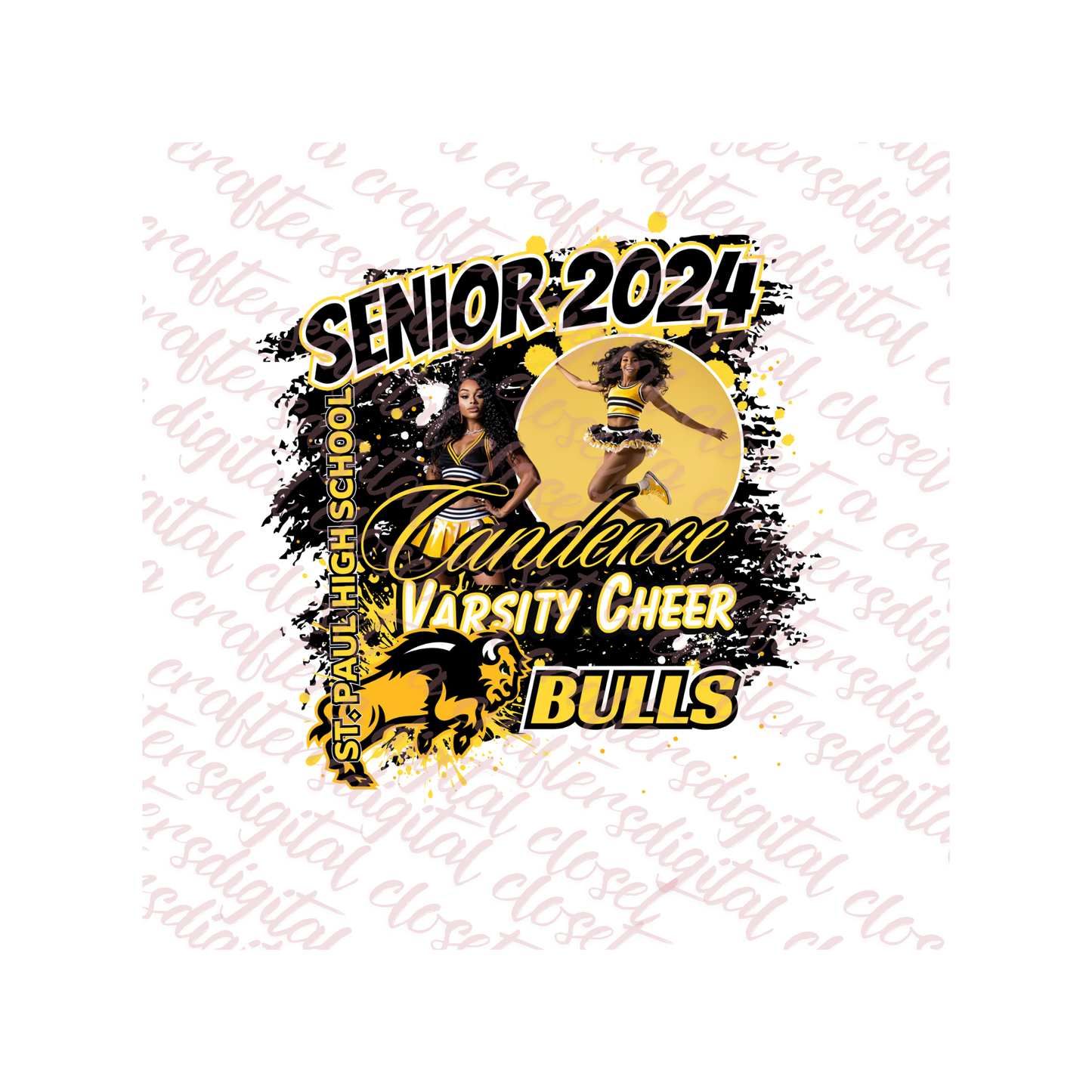 Senior Cheer Editable Design