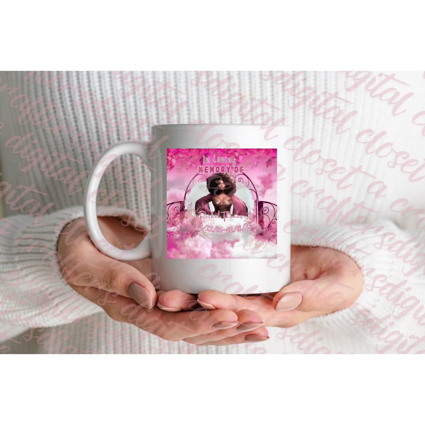 Memoria Button Pink Editable Template