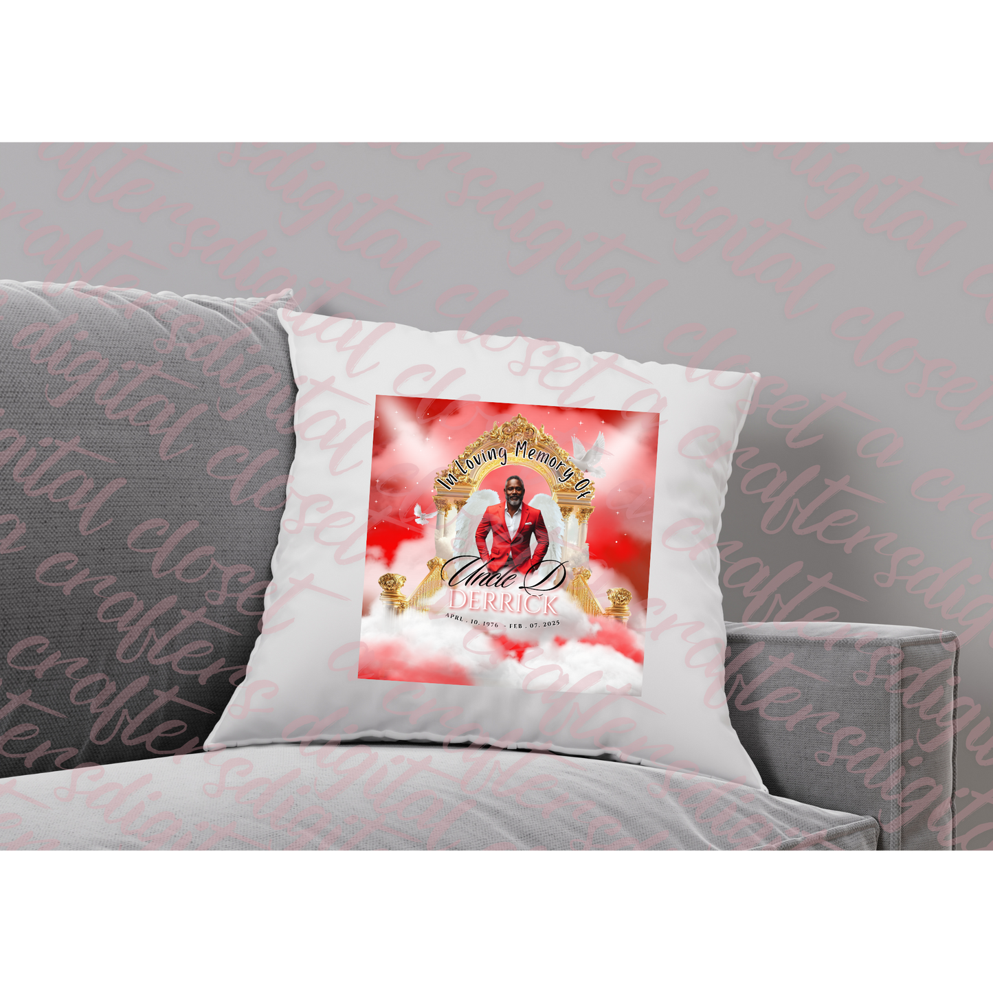 Memorial Button Red Editable Template