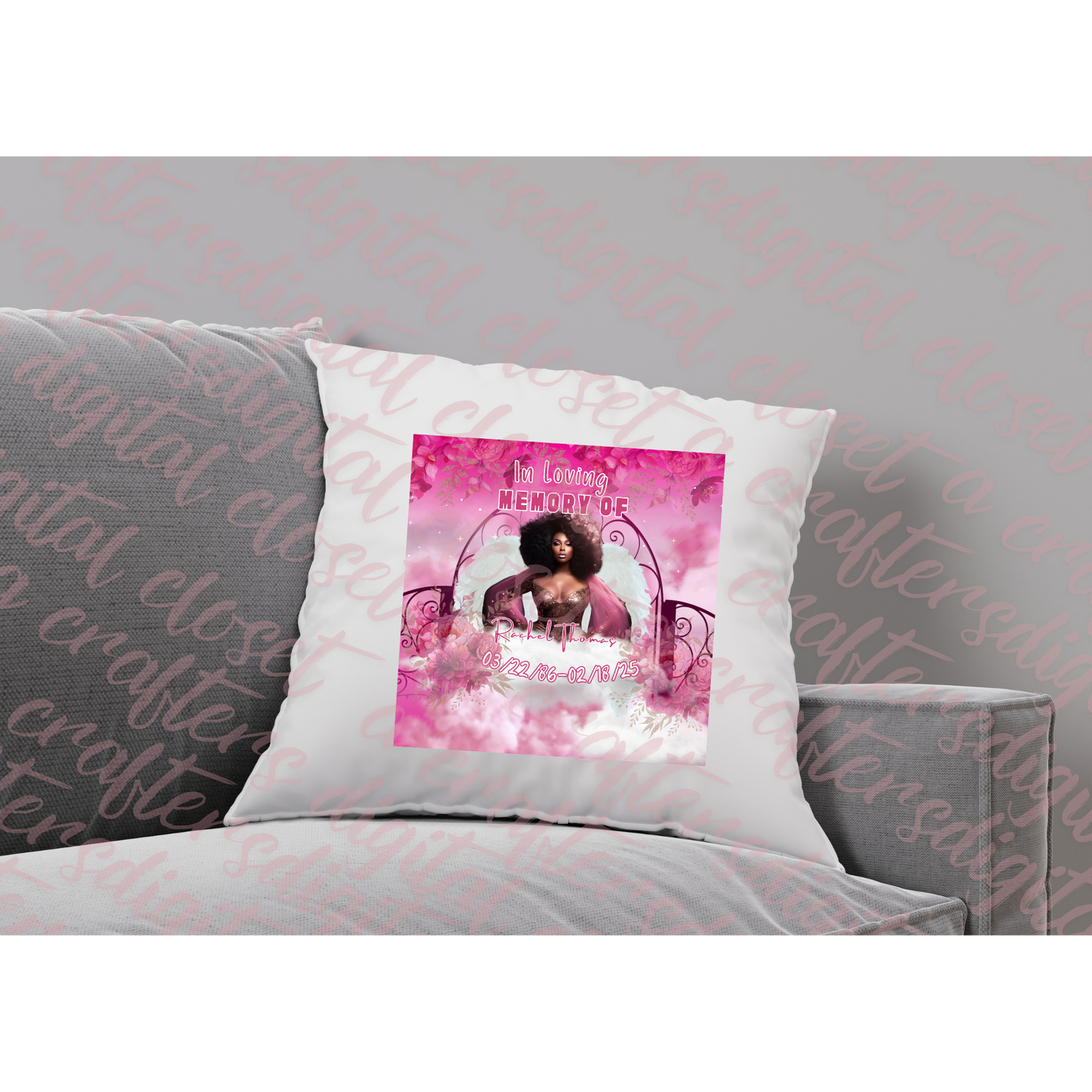 Memoria Button Pink Editable Template