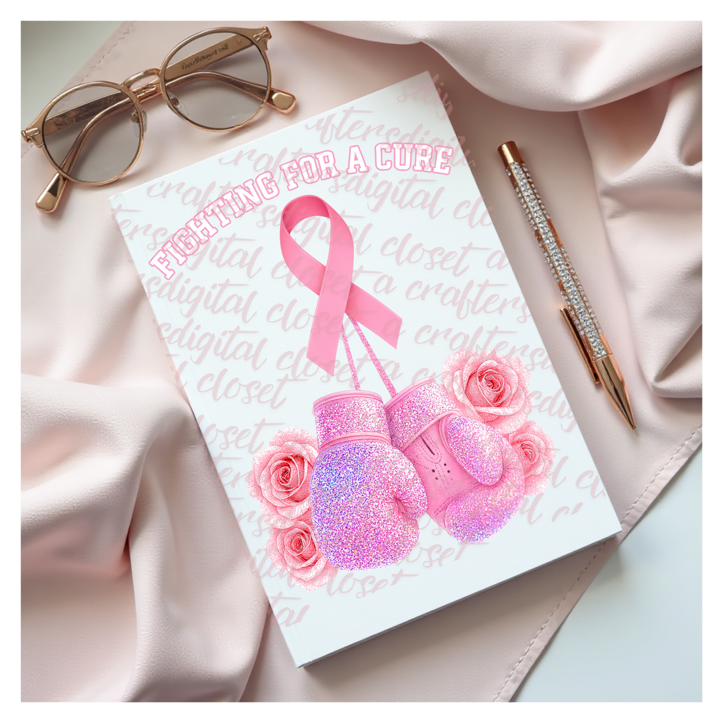 Fighting for a Cure Digital Design | Breast Cancer Awareness PNG
