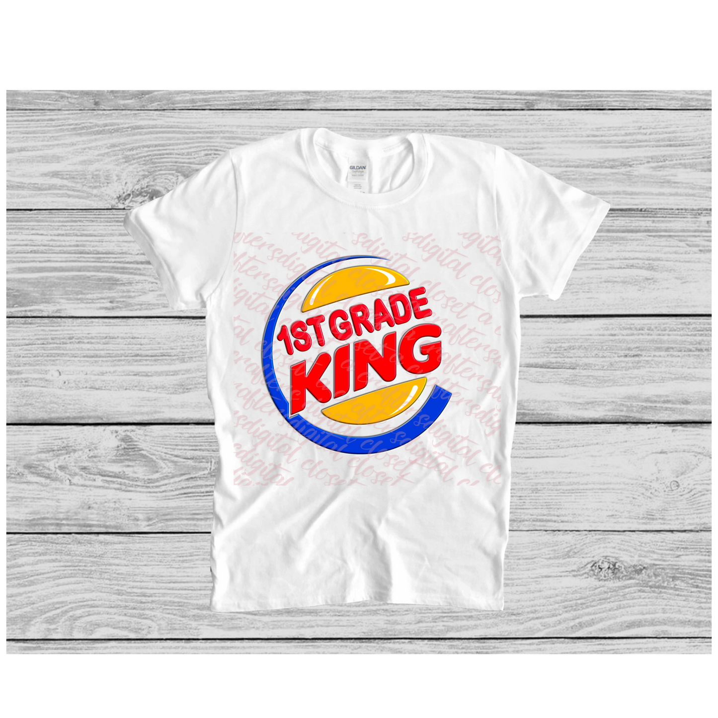 1st Grade King SVG PNG-First day of school shirt design for Boys| Digital Downloads for Cricut & Sublimation