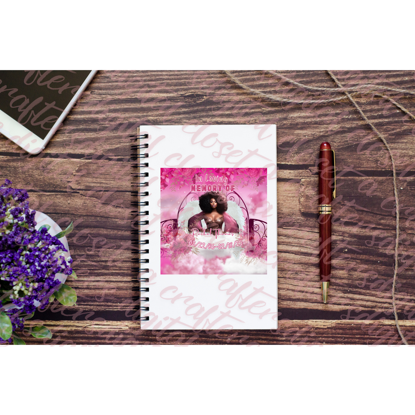 Memoria Button Pink Editable Template
