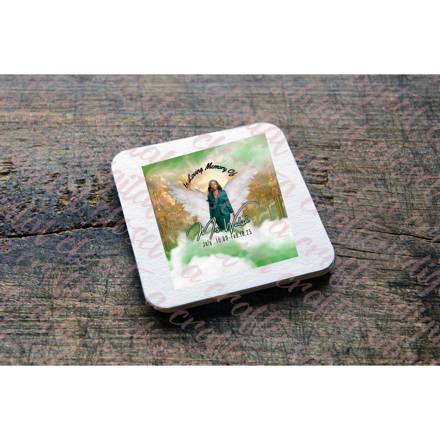 Memorial Button Green Editable Template