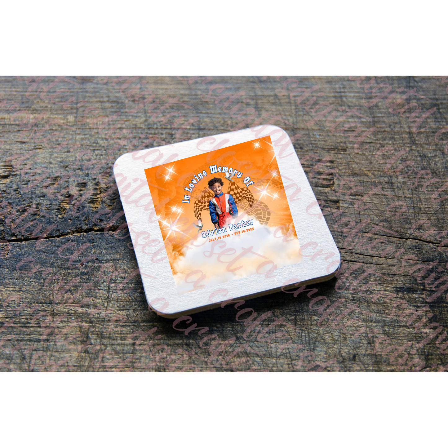 Memorial Button Orange Editable Template