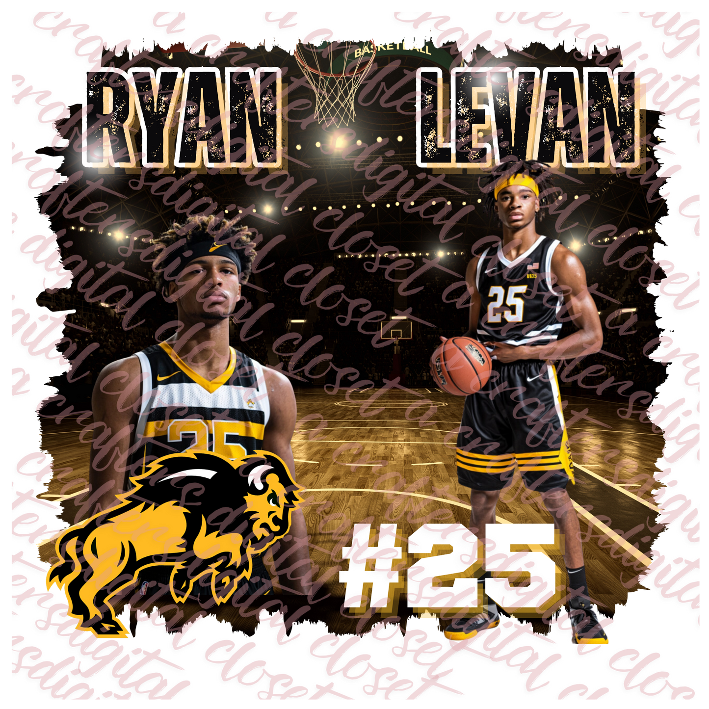 Basketball Black Editable Design