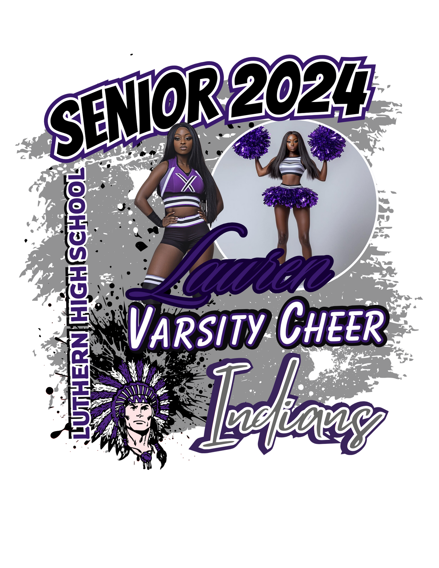 Senior Cheer Editable Design