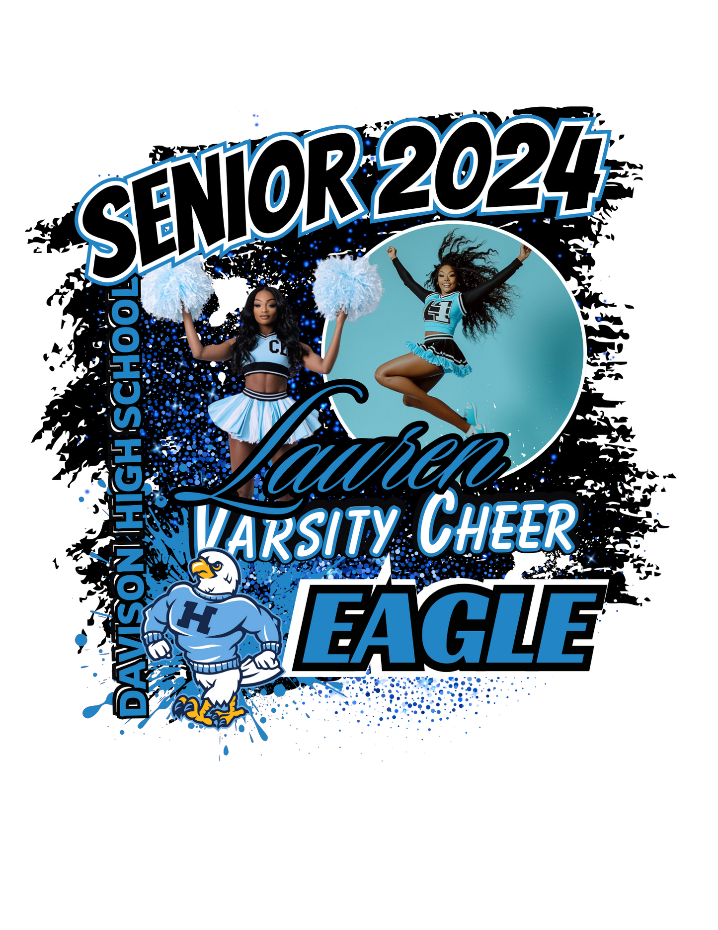 Senior Cheer Editable Design