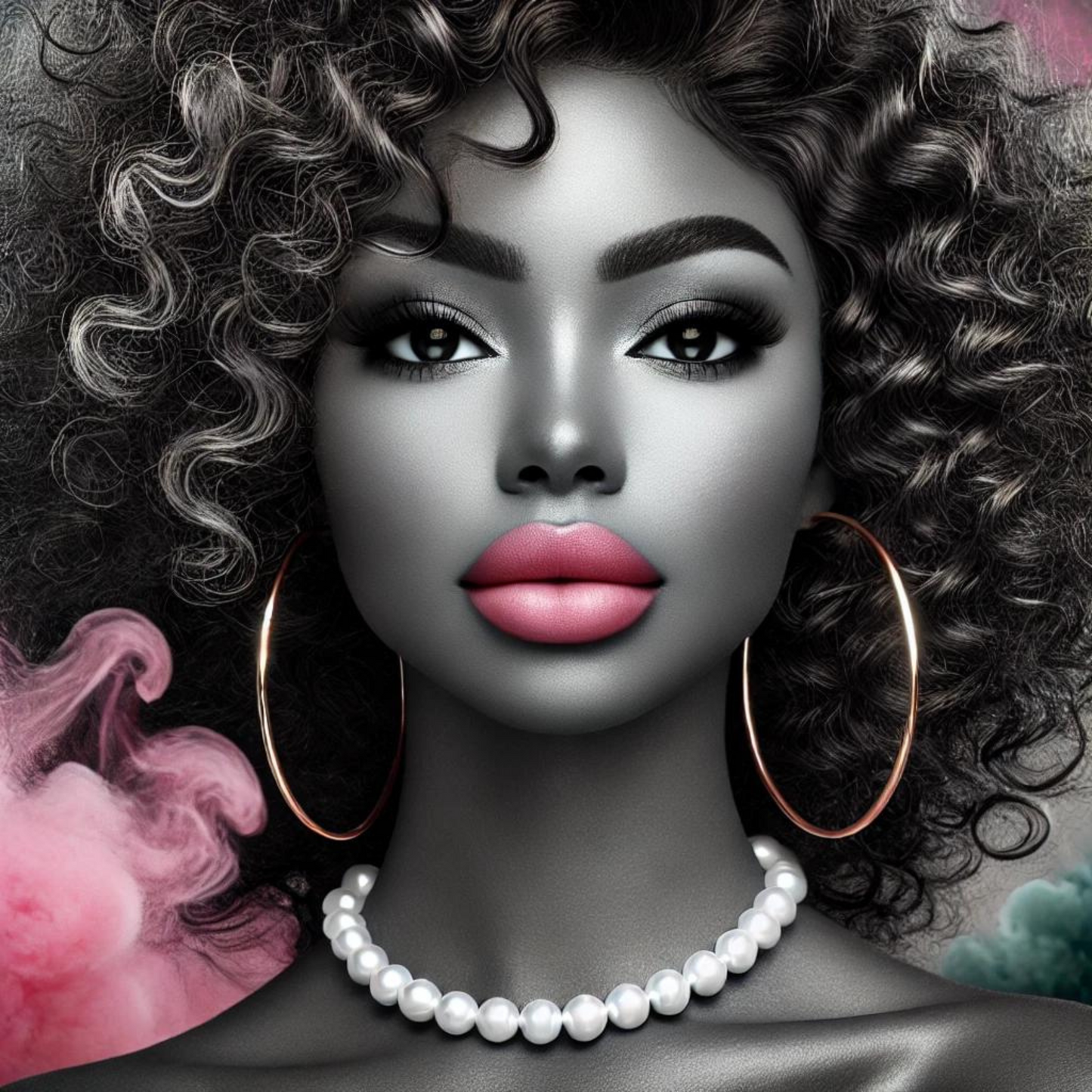 Pink and Green Pearls PNG