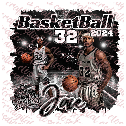 Basketball Gray Editable Design