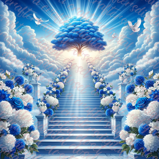 Blue Memorial Background 4 PNG