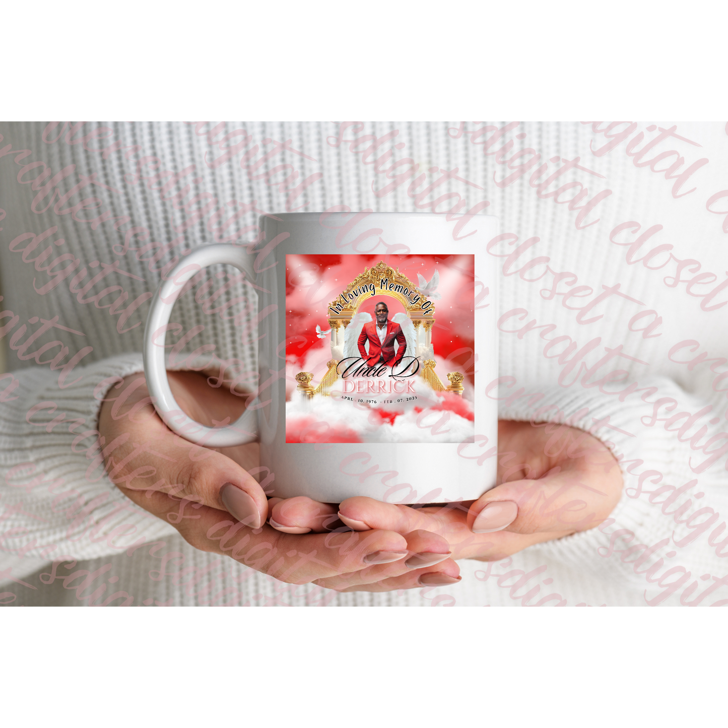 Memorial Button Red Editable Template