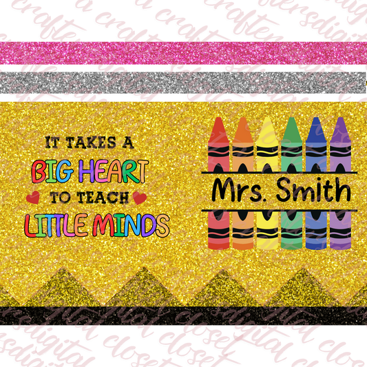 Teacher Tumbler Template Editable