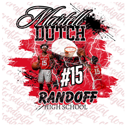Basketball Red Editable Design
