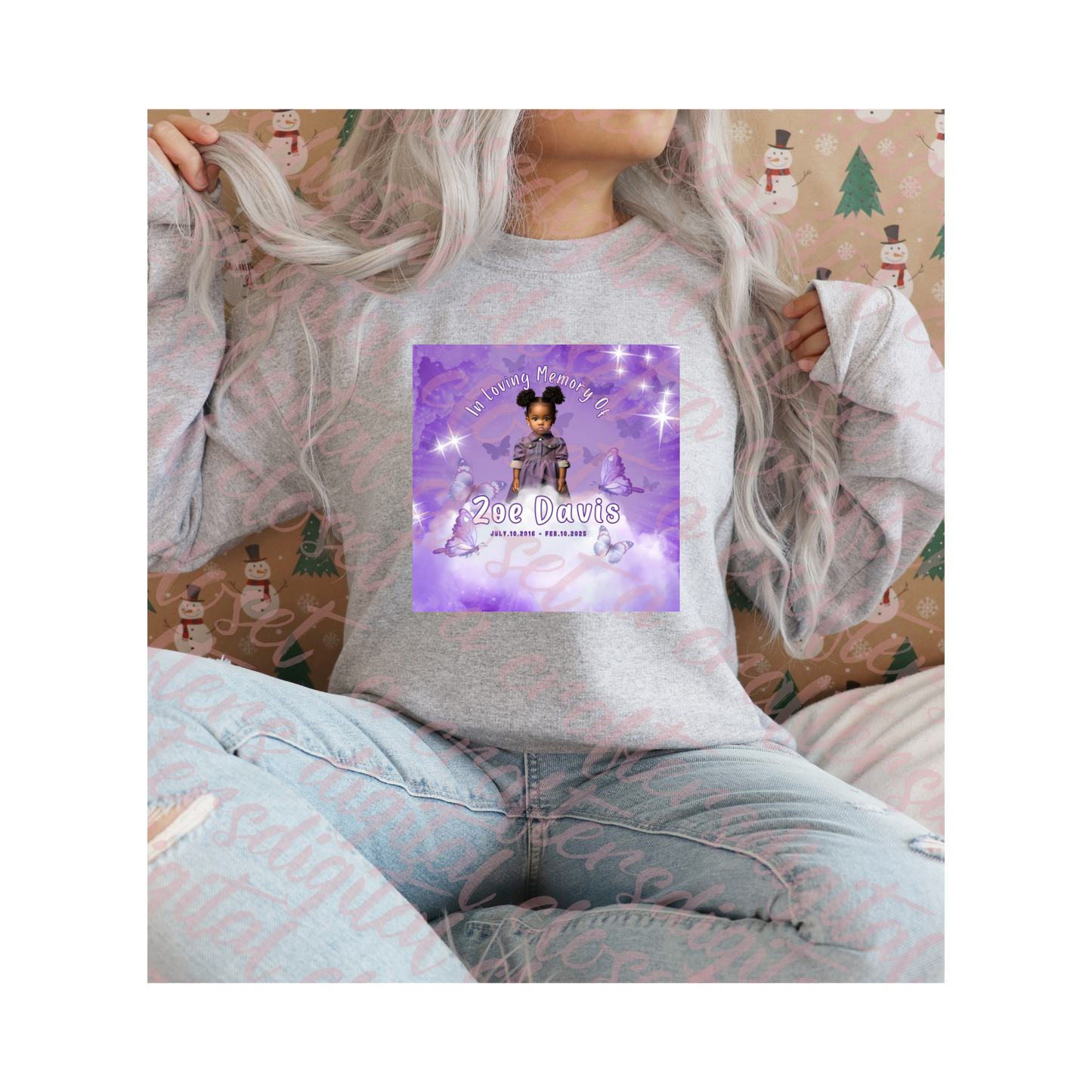 Memorial Button Purple Editable Template
