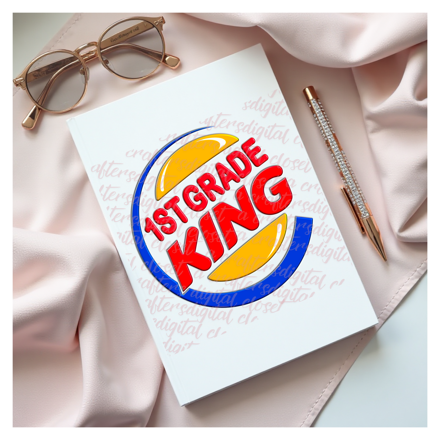 1st Grade King SVG PNG-First day of school shirt design for Boys| Digital Downloads for Cricut & Sublimation