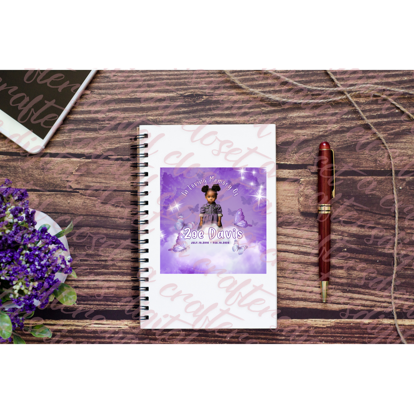Memorial Button Purple Editable Template