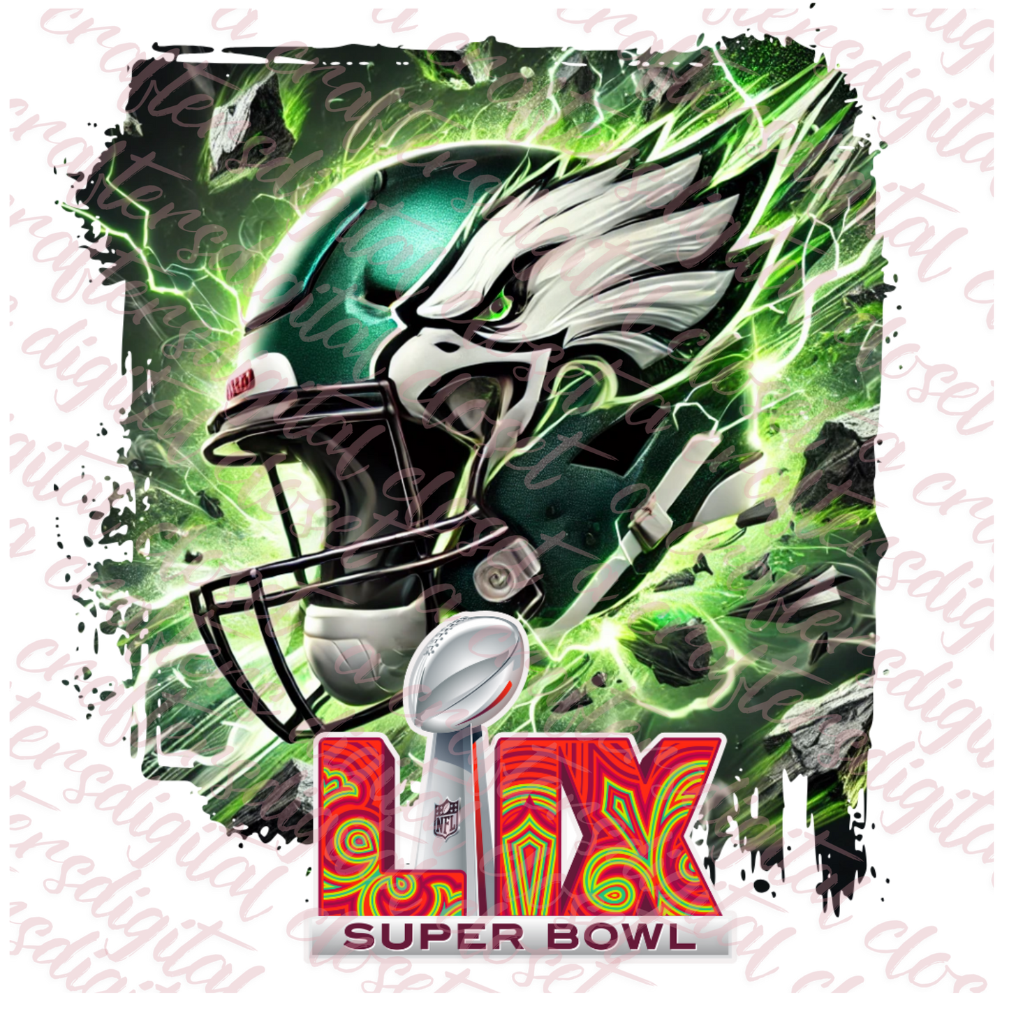 Distressed Eagles Super Bowl PNG