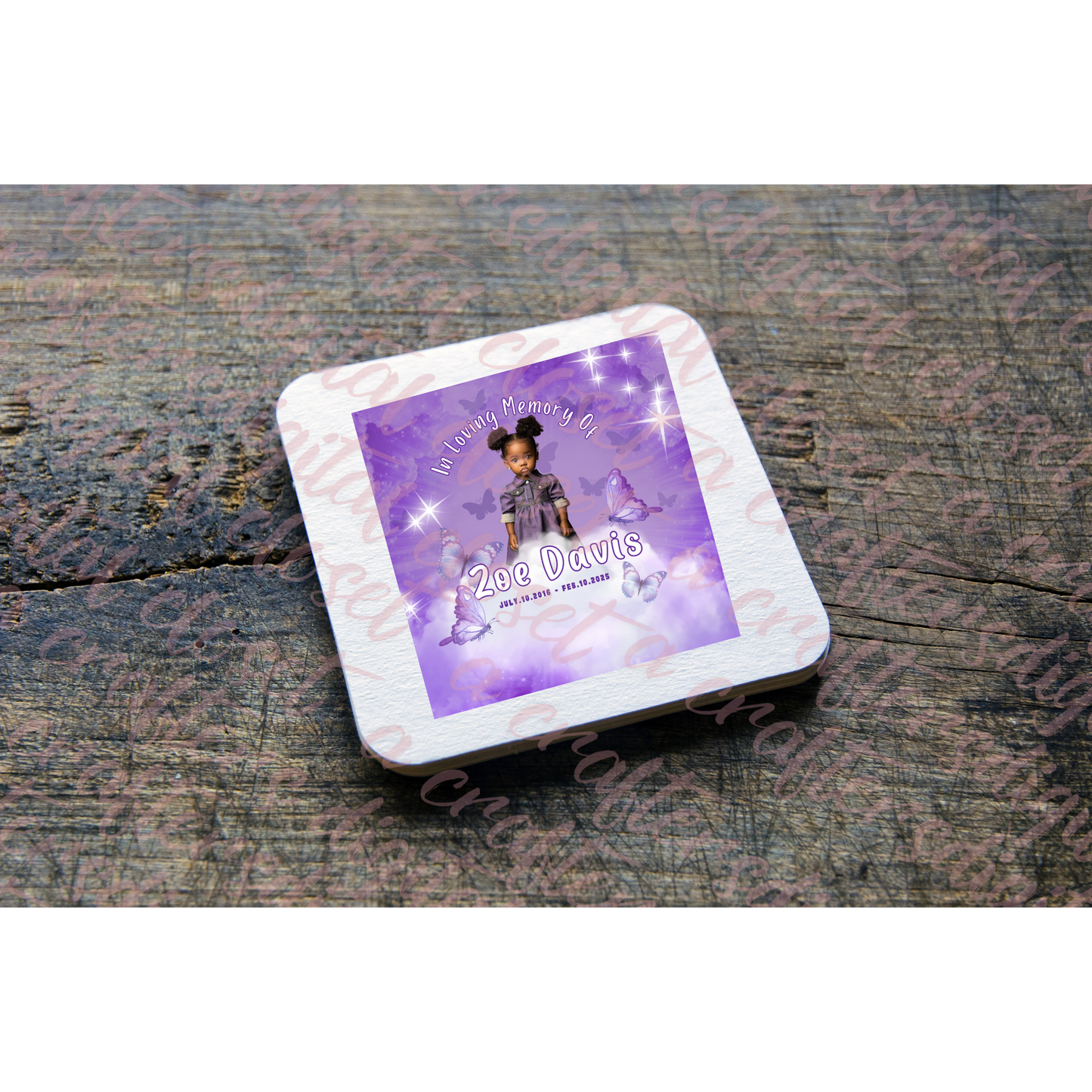 Memorial Button Purple Editable Template