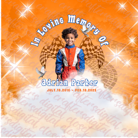 Memorial Button Orange Editable Template