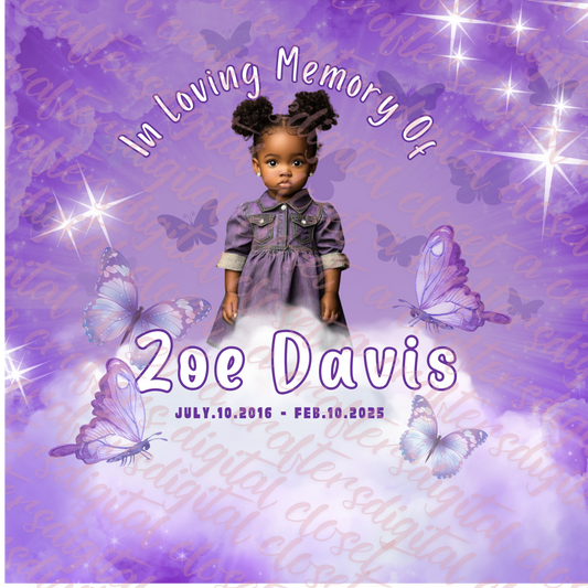 Memorial Button Purple Editable Template
