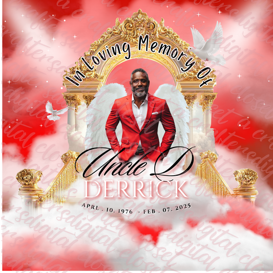 Memorial Button Red Editable Template