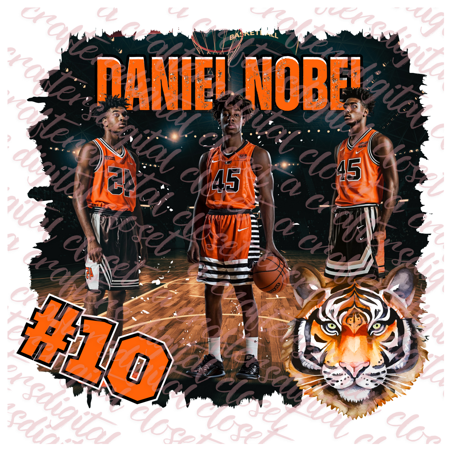 Basketball Orange 2 Editable Design