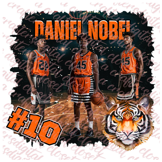 Basketball Orange 2 Editable Design