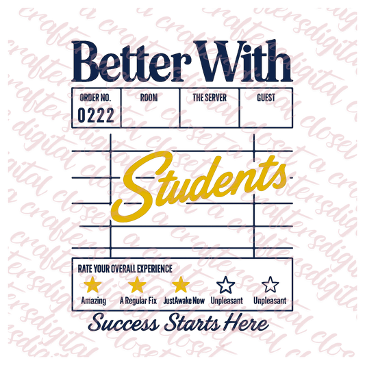 Better With Students Digital Design | Teacher Printable Classroom Art
