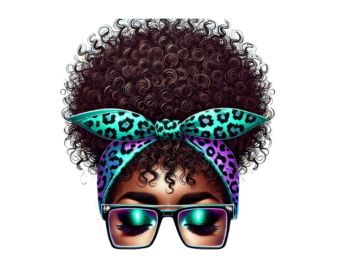 Purple and Teal Awareness Lady
