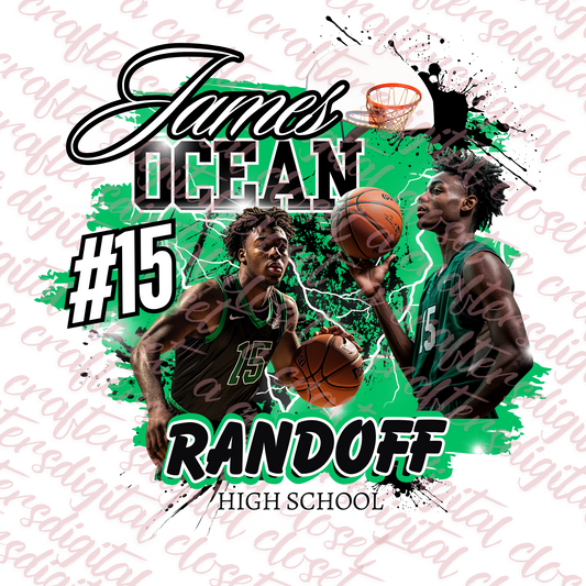 Basketball Green Editable Design