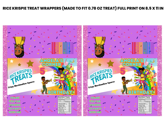 Gracies Editable Rice Crispy Treat Template