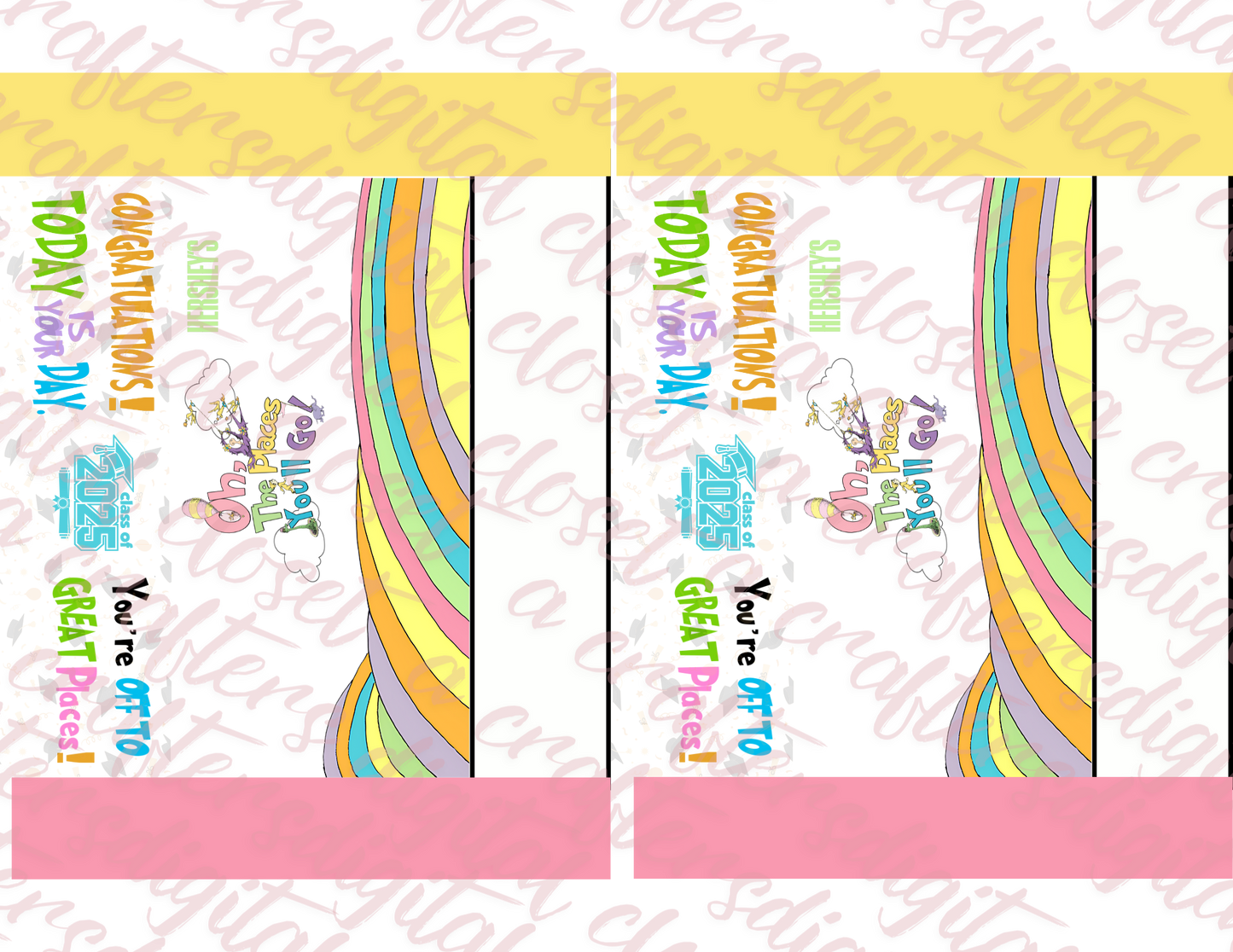Graduation Chip Bag, Editable template, Graduation Decorations, Class of 2025 Party Favor, Instant Download, Personalized treat party favor, Party Favor bundle, Oh the Places