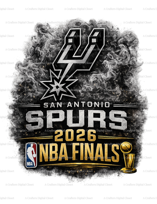 San Antonio Spurs 2026 NBA Finals PNG Design | Championship Basketball Digital Download | Sports Sublimation Design for Shirts & Tumblers