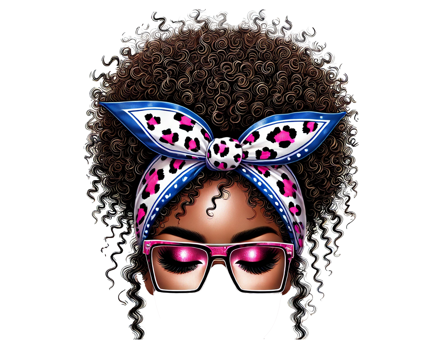 Pink and Blue Awareness Lady